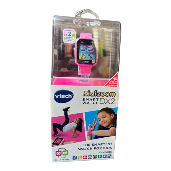VTech KidiZoom Smartwatch DX2 Pink Smart Watch for Kids Camera Video Games NEW - Picture 1 of 5